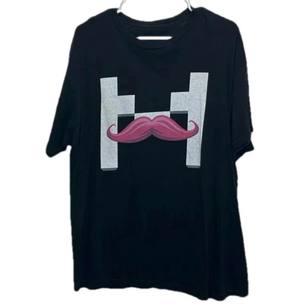 Millennial mustache tshirt short sleeved‎ XL crew neck tee
